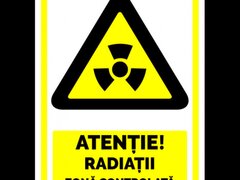 Semn atentie radiatii cu zona controlata