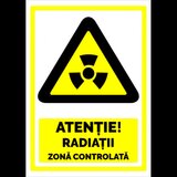 Semn atentie radiatii cu zona controlata